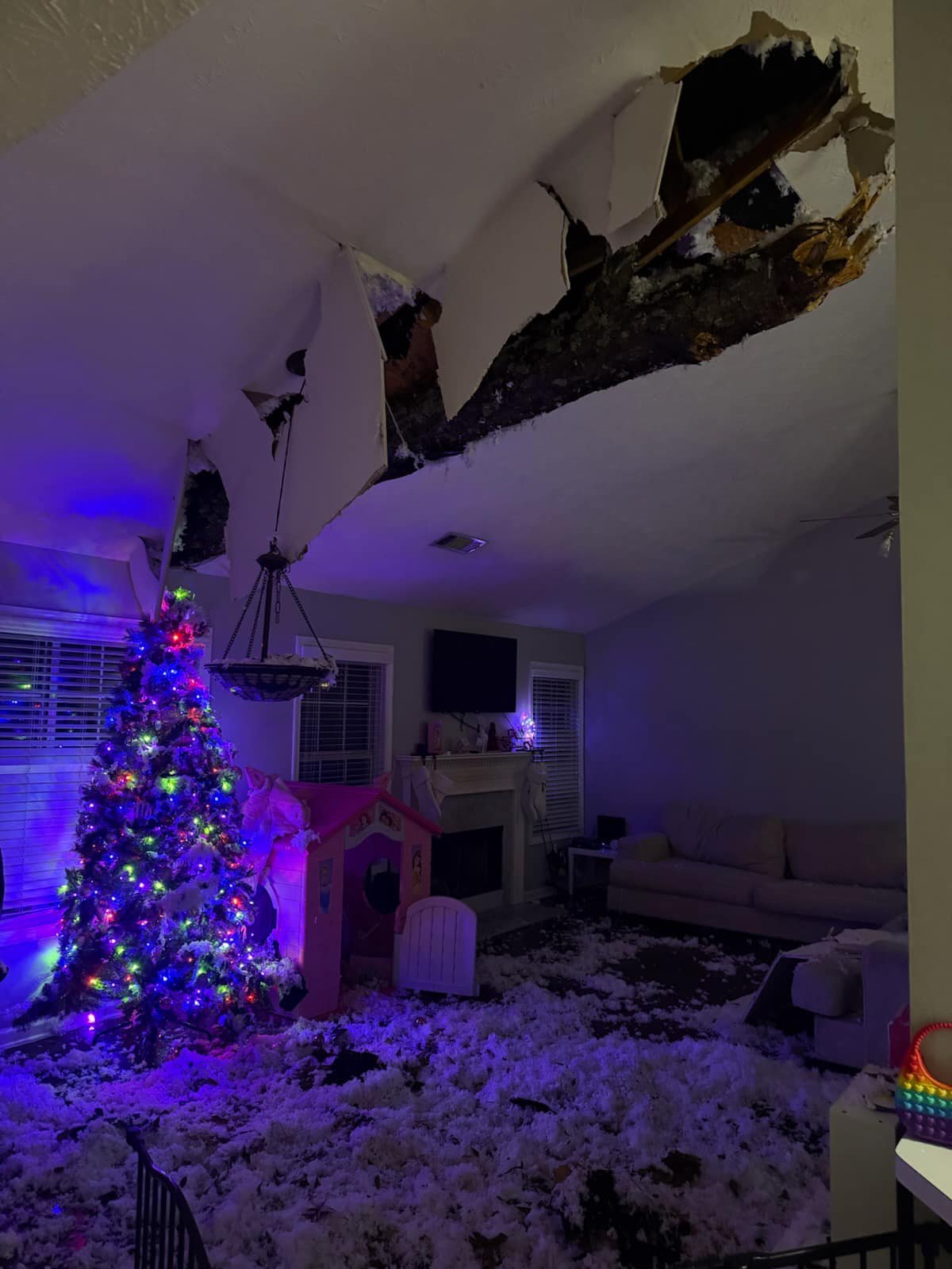 high winds and rain blew through overnig